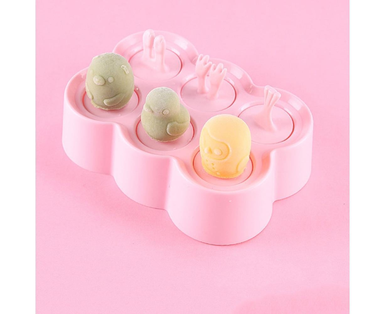 6 Grids Triangle/Rectangle Shape Silicone Kitchen DIY Ice Cream Maker Tray Mould-Green Rectangle - Image 7
