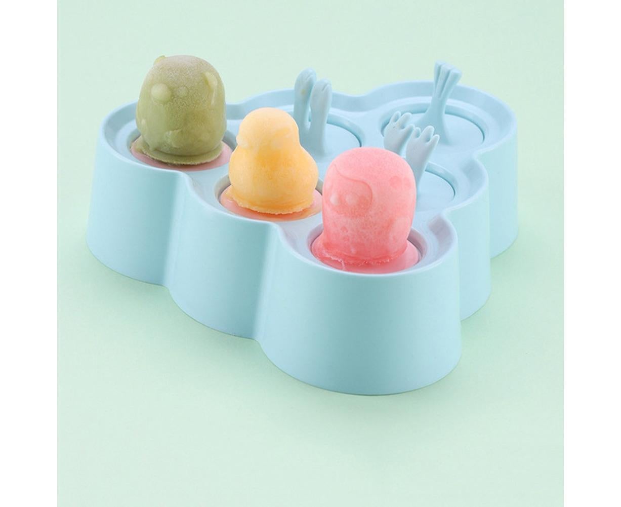 6 Grids Triangle/Rectangle Shape Silicone Kitchen DIY Ice Cream Maker Tray Mould-Green Rectangle - Image 8