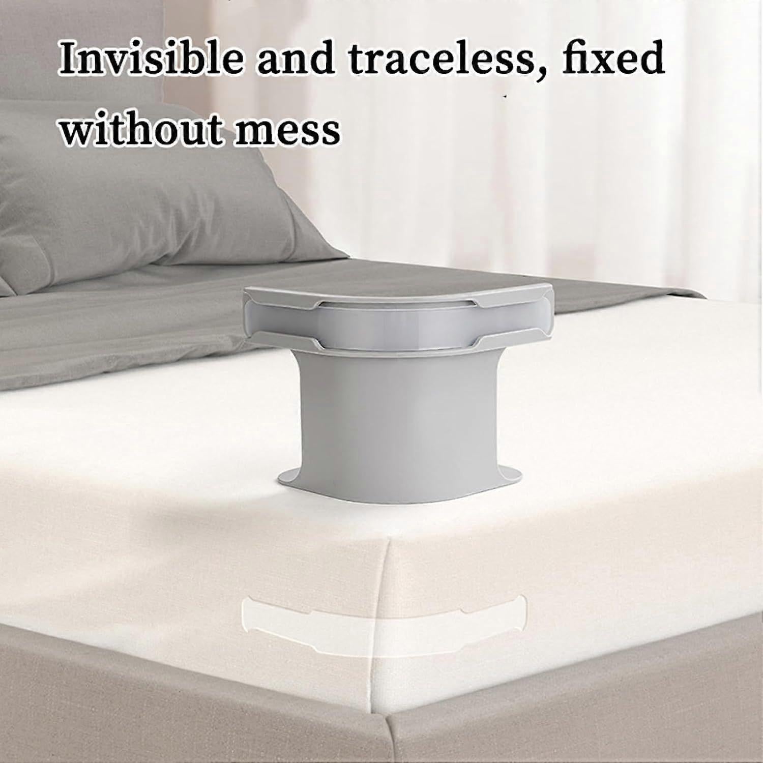 Grey Bed Sheet Holder Straps, Heavy Duty Corner Clips for Mattress and Bedding - Image 2