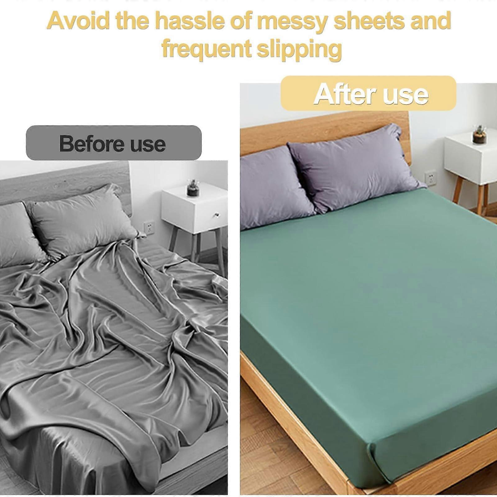 4PCS Adjustable Bed Sheet Straps, Elastic Grippers for Bedding - Image 5