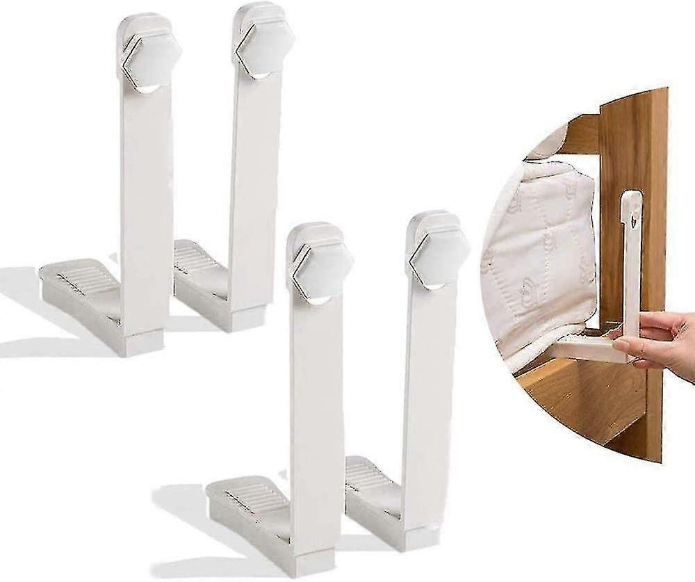 8PCS Bed Sheet Tensioners, White, Adjustable Corner Clips for Mattress - Image 1