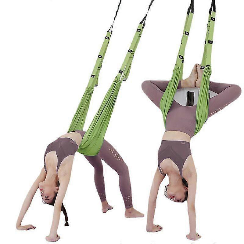 Green Aerial Yoga Strap Anti-Gravity Hammock for Inversion & Flexibility - Image 2