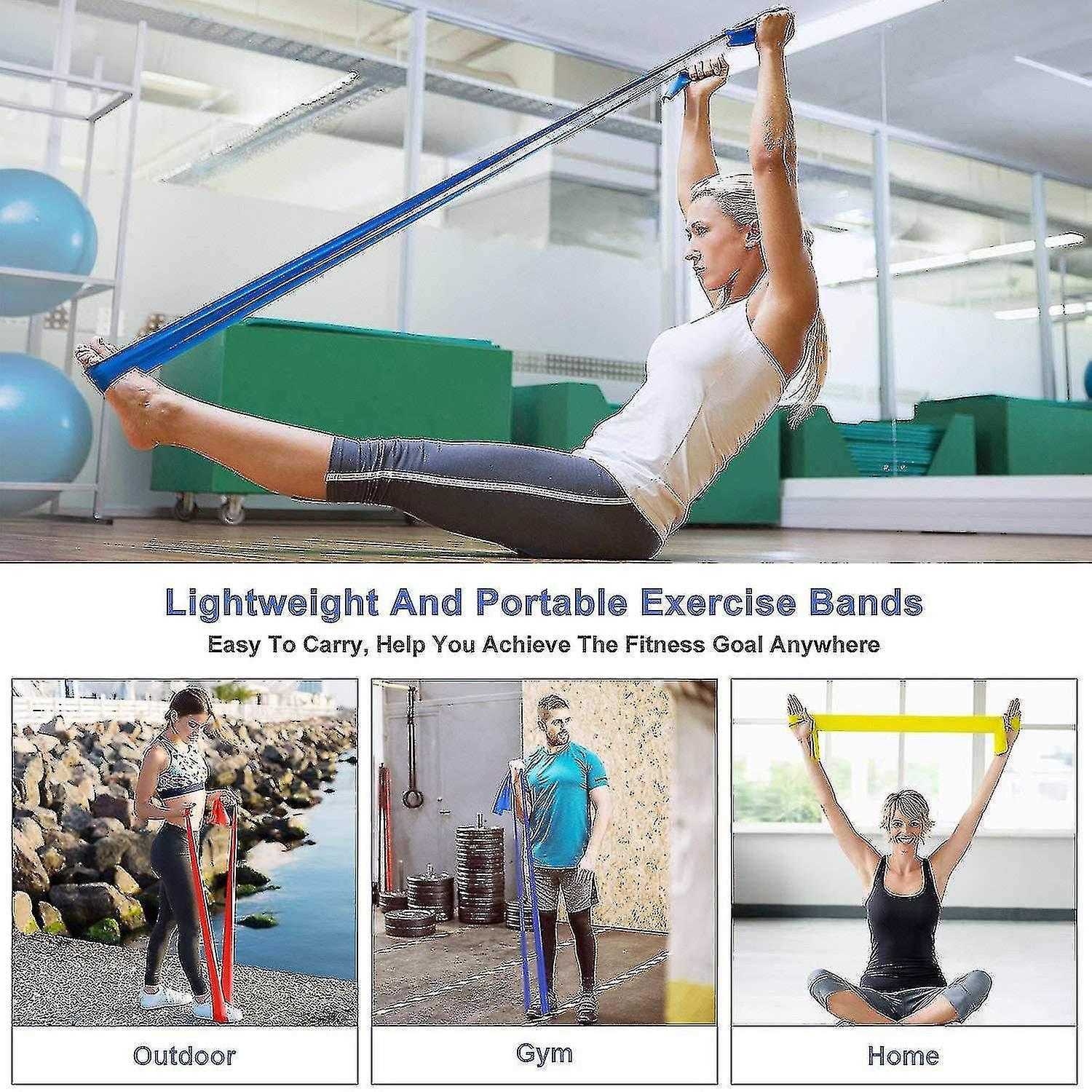 Yoga Resistance Band Set for Stretching & Home Fitness - Image 4
