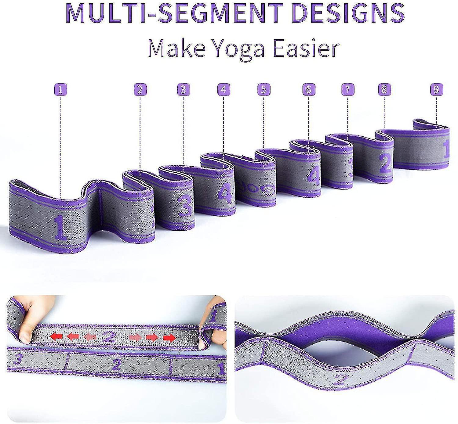 9-Loop Yoga Stretch Strap for Flexibility & Exercise - Image 2