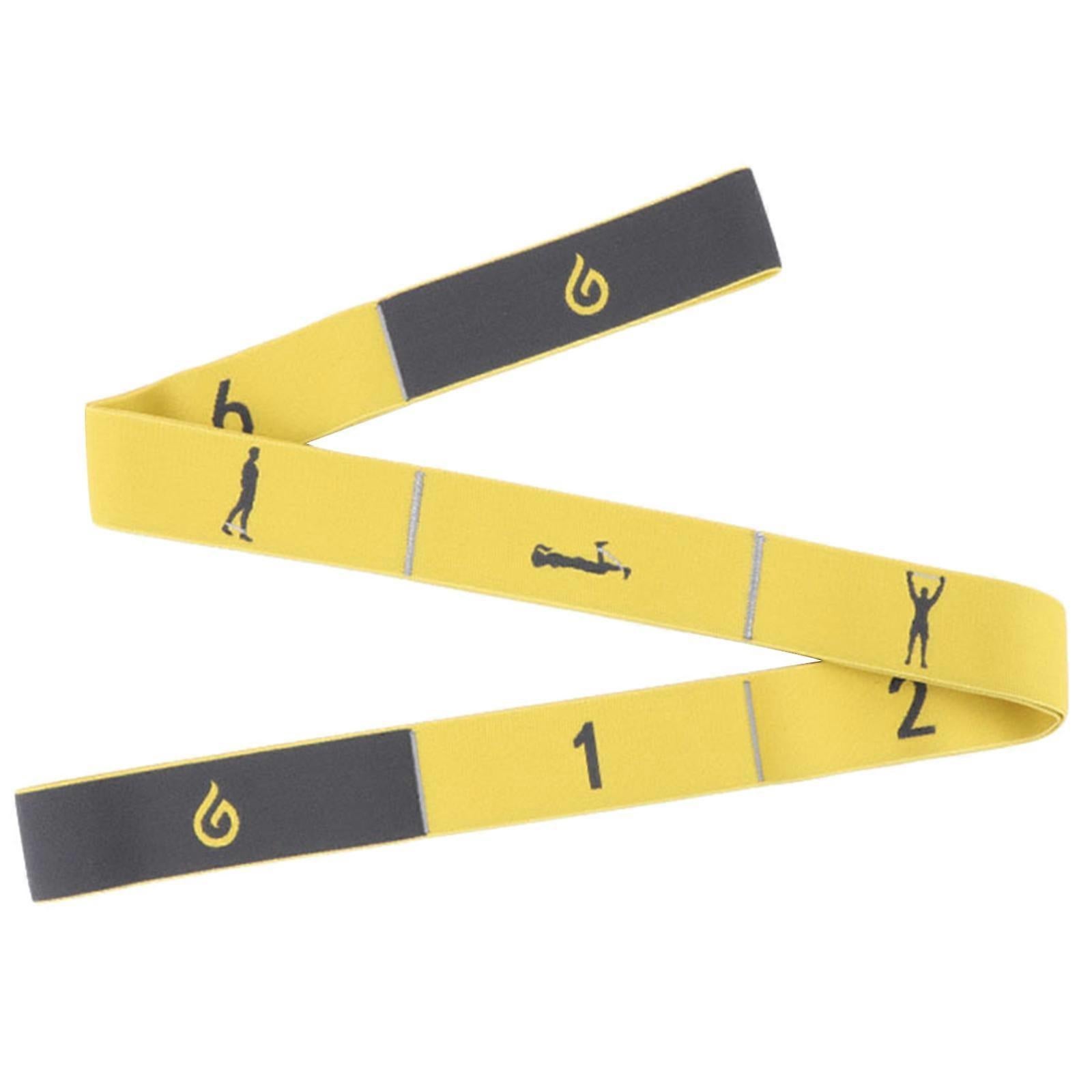8-Loop Yellow Yoga Elastic Strap for Pilates & Gym Stretching - Image 1
