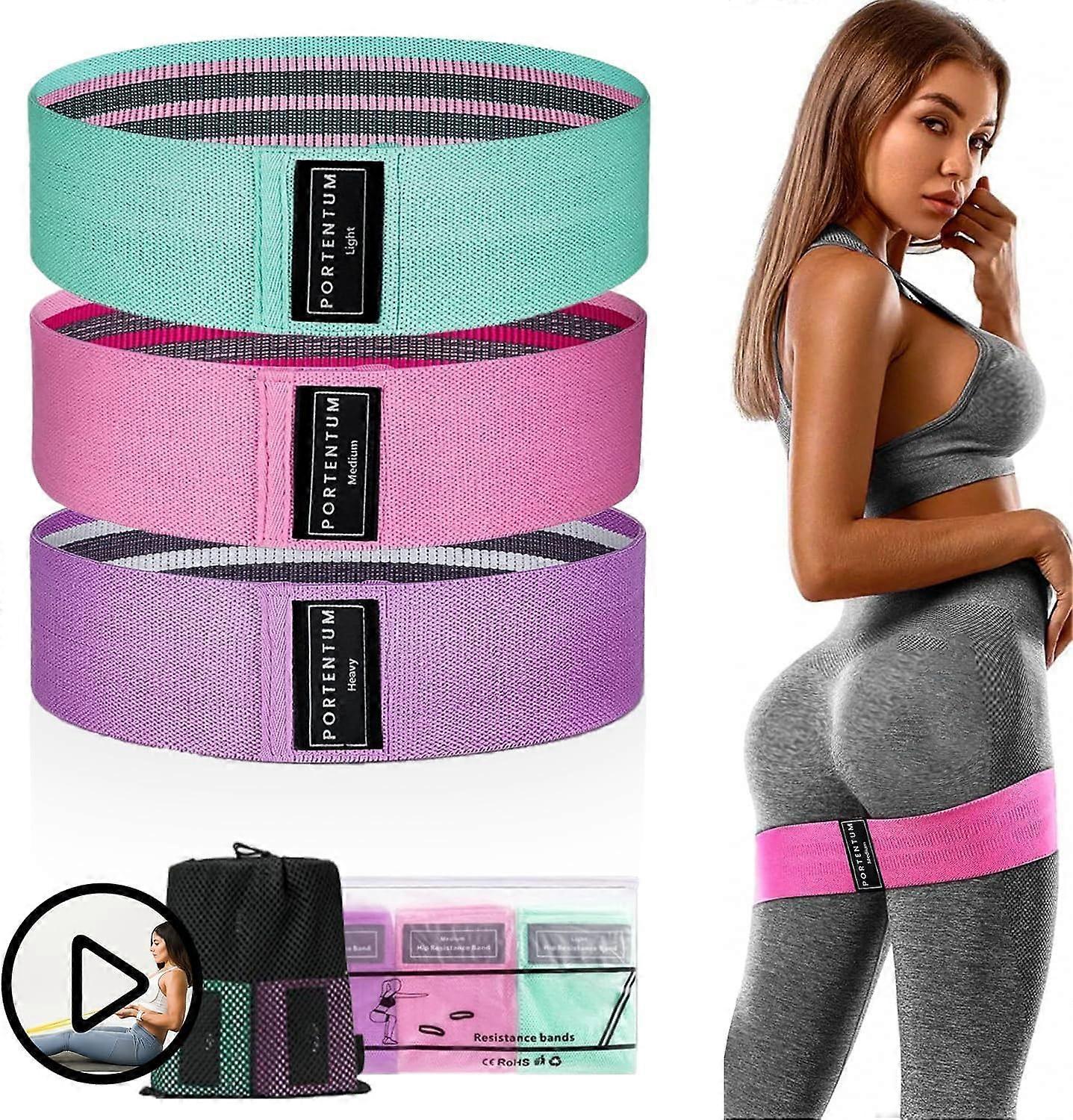3 Resistance Bands Set for Leg Training & Support (3 Strength Levels) - Image 1