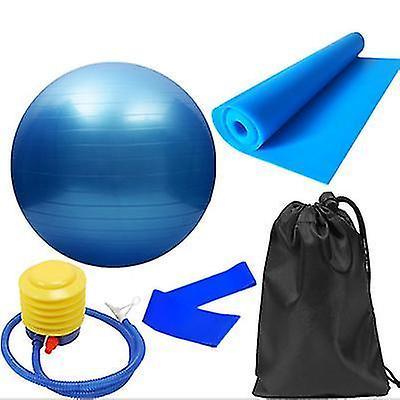 5pcs Purple Yoga Training Set with Fitness Ball & Bands - Image 5