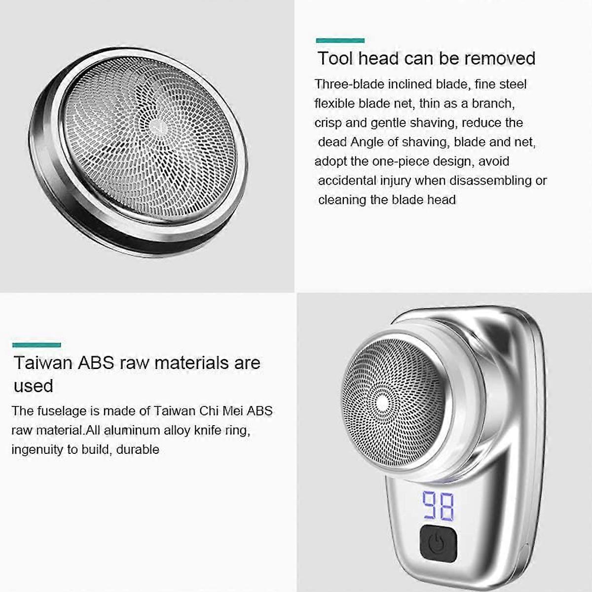 Mini Electric Shaver for Men, Portable Rechargeable Beard Razor - Image 2