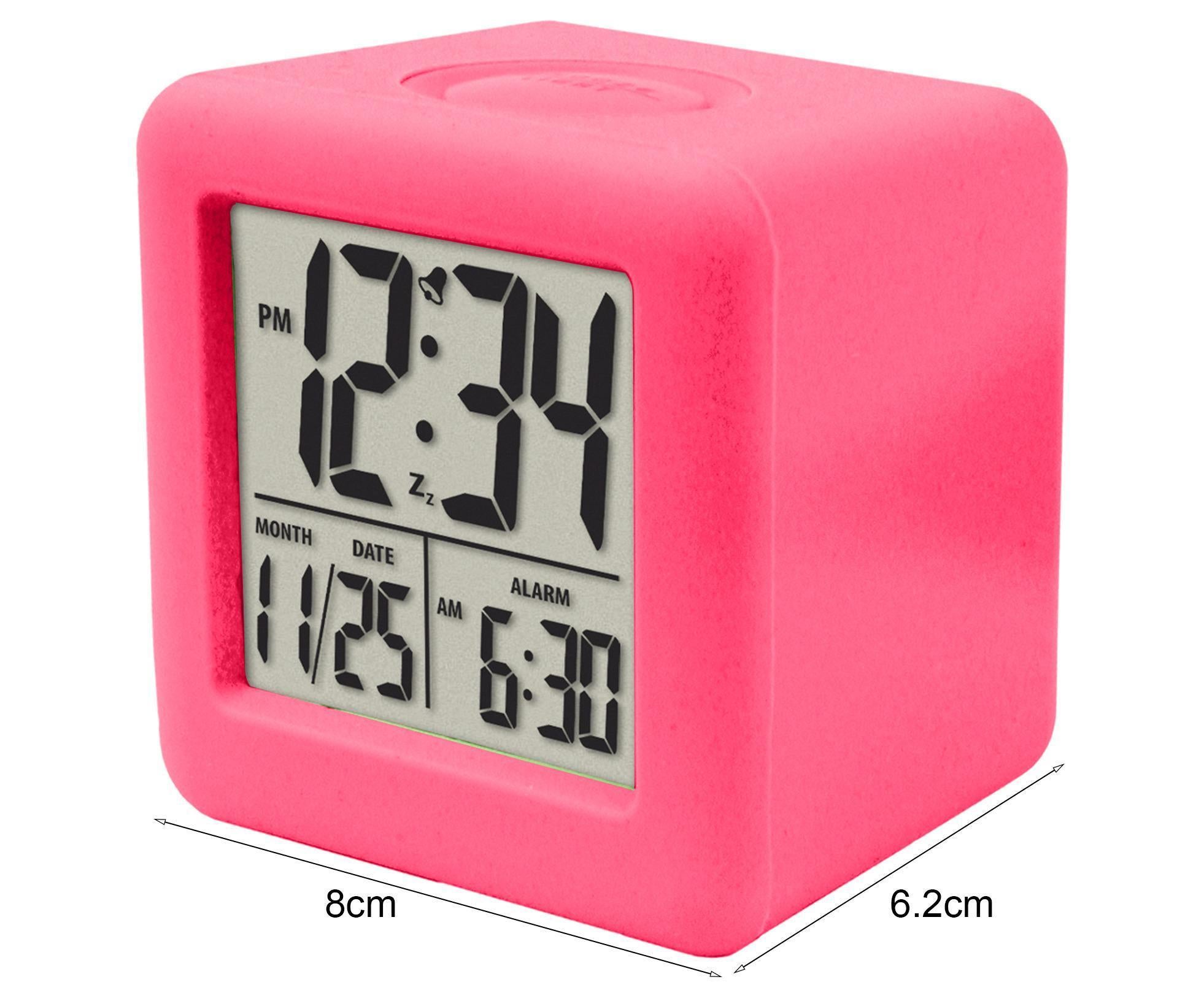 Digital Clock Shock-proof Snooze Function Silicon Cover Electrical LED Clock Household Supplies - Green - Image 2