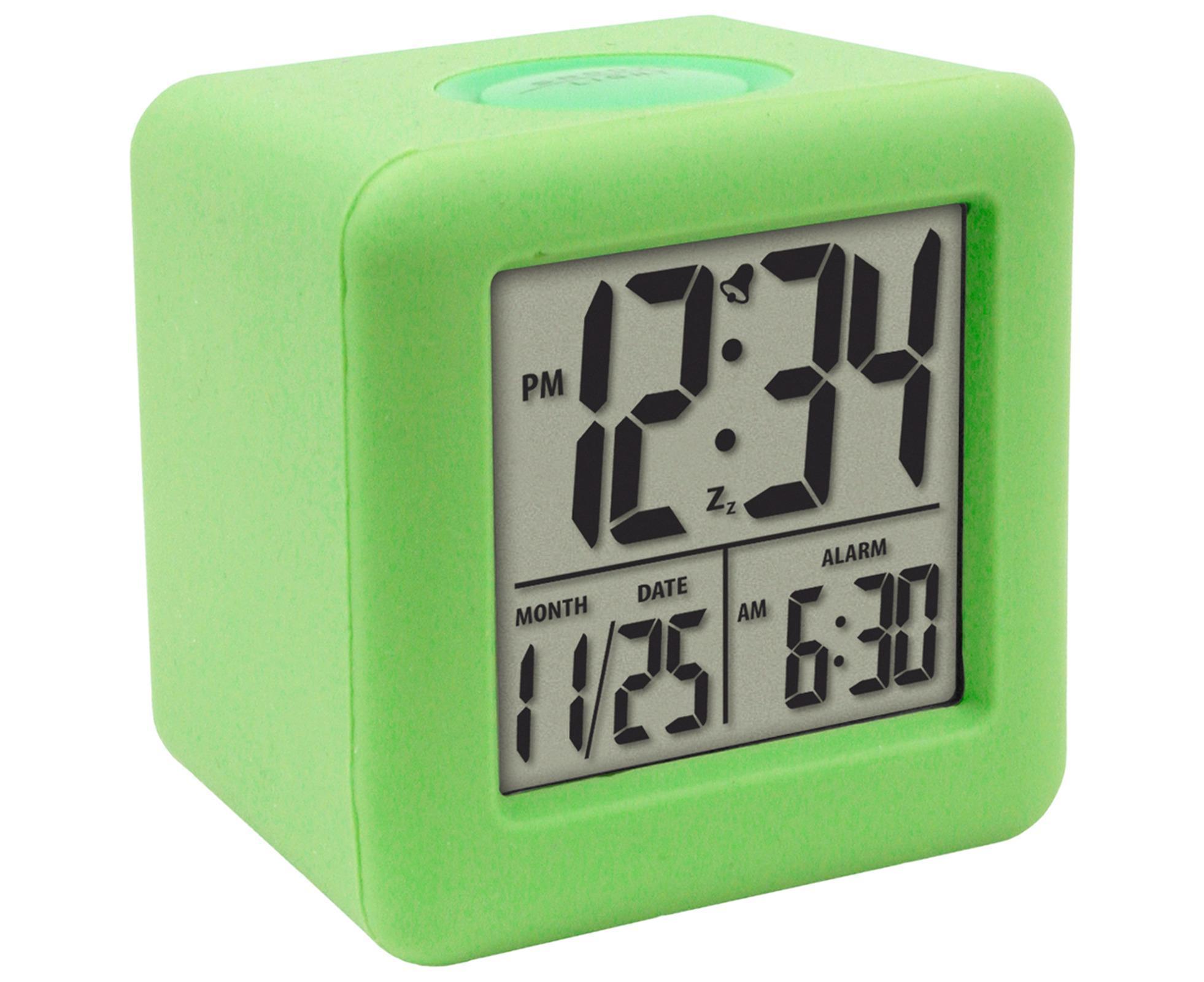 Digital Clock Shock-proof Snooze Function Silicon Cover Electrical LED Clock Household Supplies - Green - Image 8