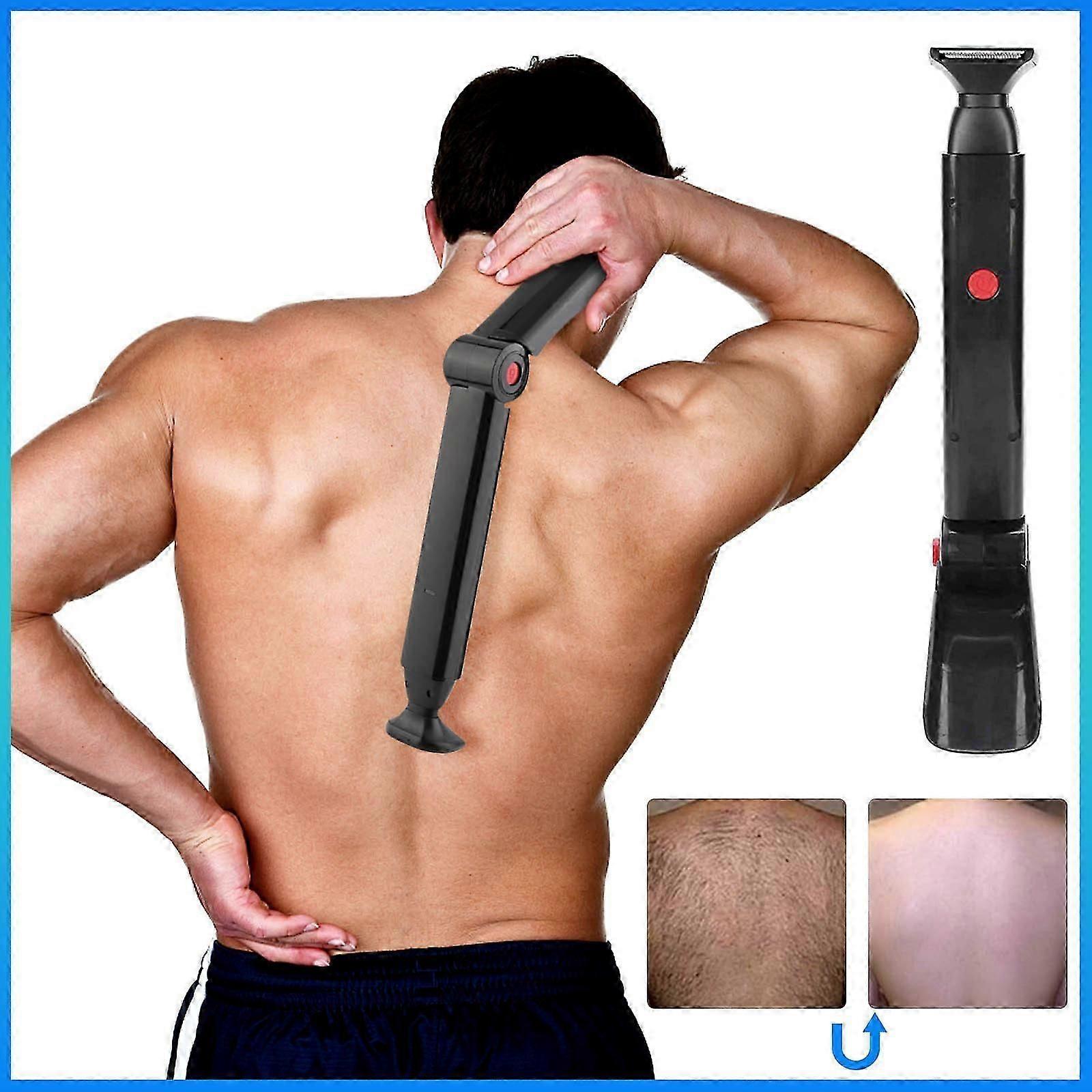 USB Rechargeable Back Shaver for Men, Double Blade Hair Remover - Image 2
