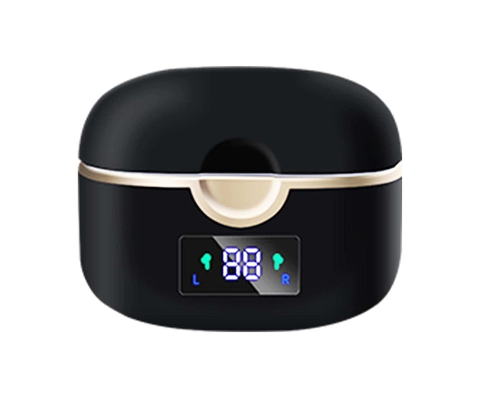 T22 Wireless Earphone Mega Bass Digital Display Black - Image 1