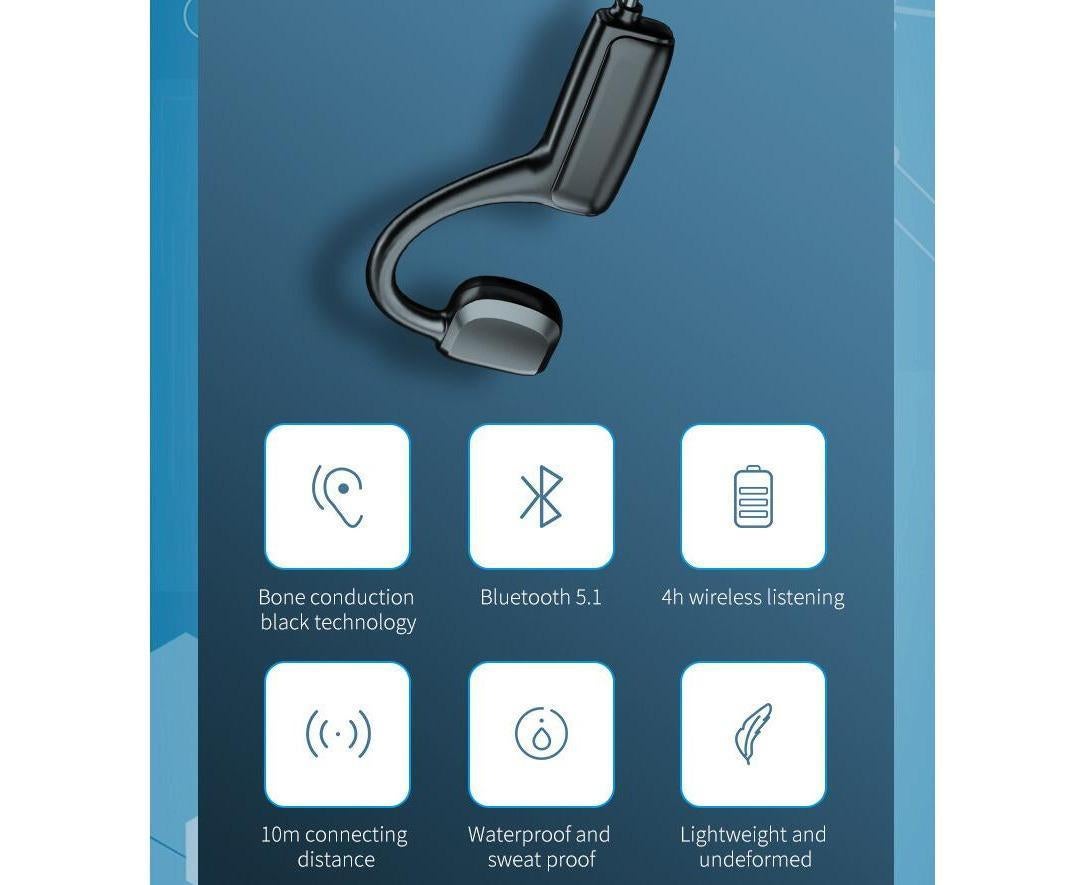 Bone Conduction Headphones Bluetooth-Wireless Open-Ear Headset - Image 4