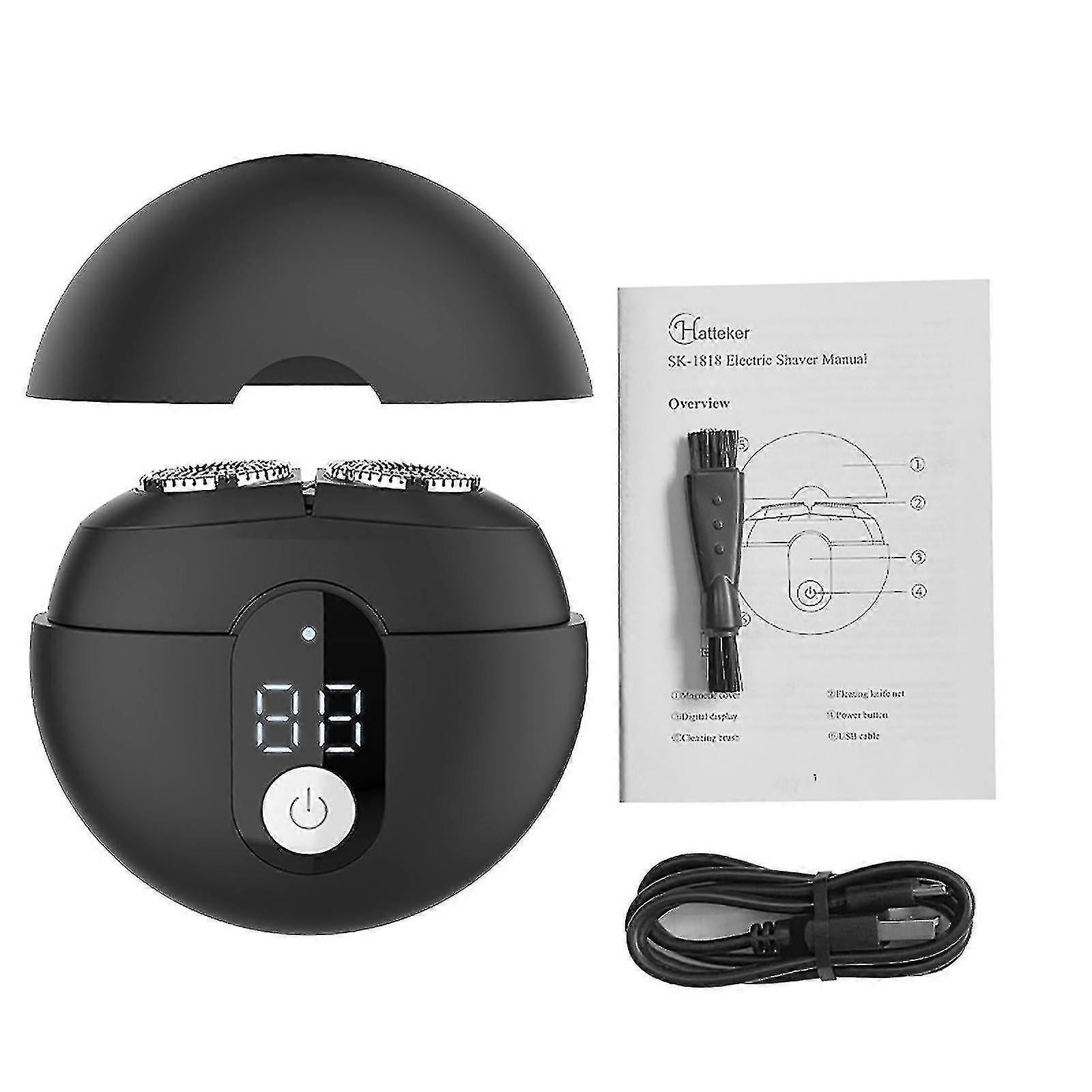 Silent Mini USB Shaver for Men, Compact Travel Beard Razor - Image 1