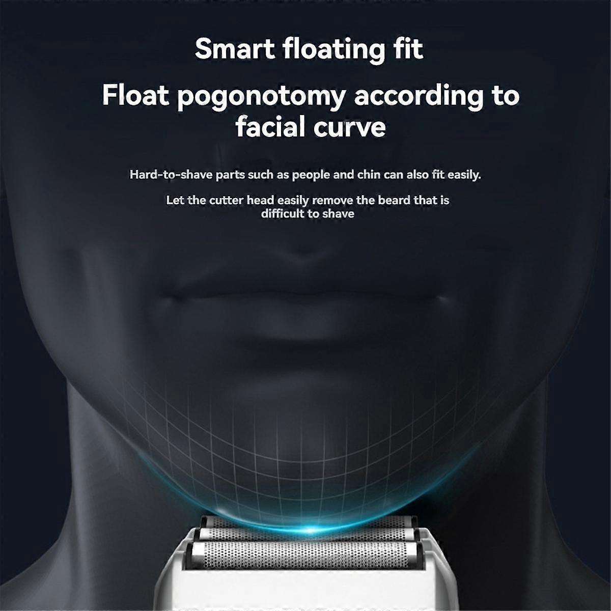 Men's Rechargeable Foil Shaver, 3-Mesh Electric Razor, Multifunctional Beard Trimmer - Image 4