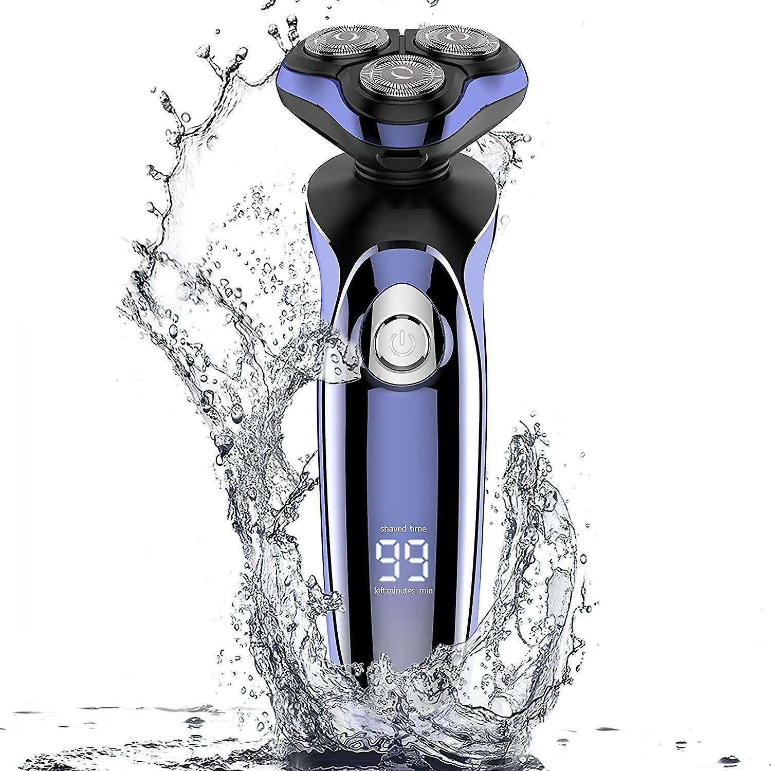 Men's Electric Rotary Shaver, Wet & Dry Beard Trimmer, Body Grooming Razor - Image 1