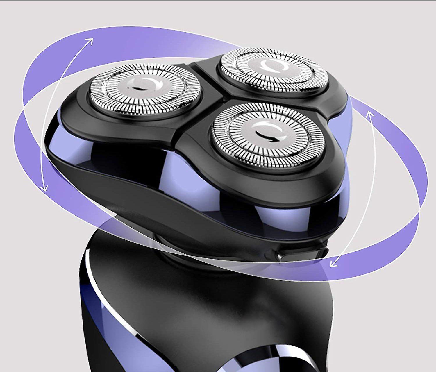 Men's Electric Rotary Shaver, Wet & Dry Beard Trimmer, Body Grooming Razor - Image 4