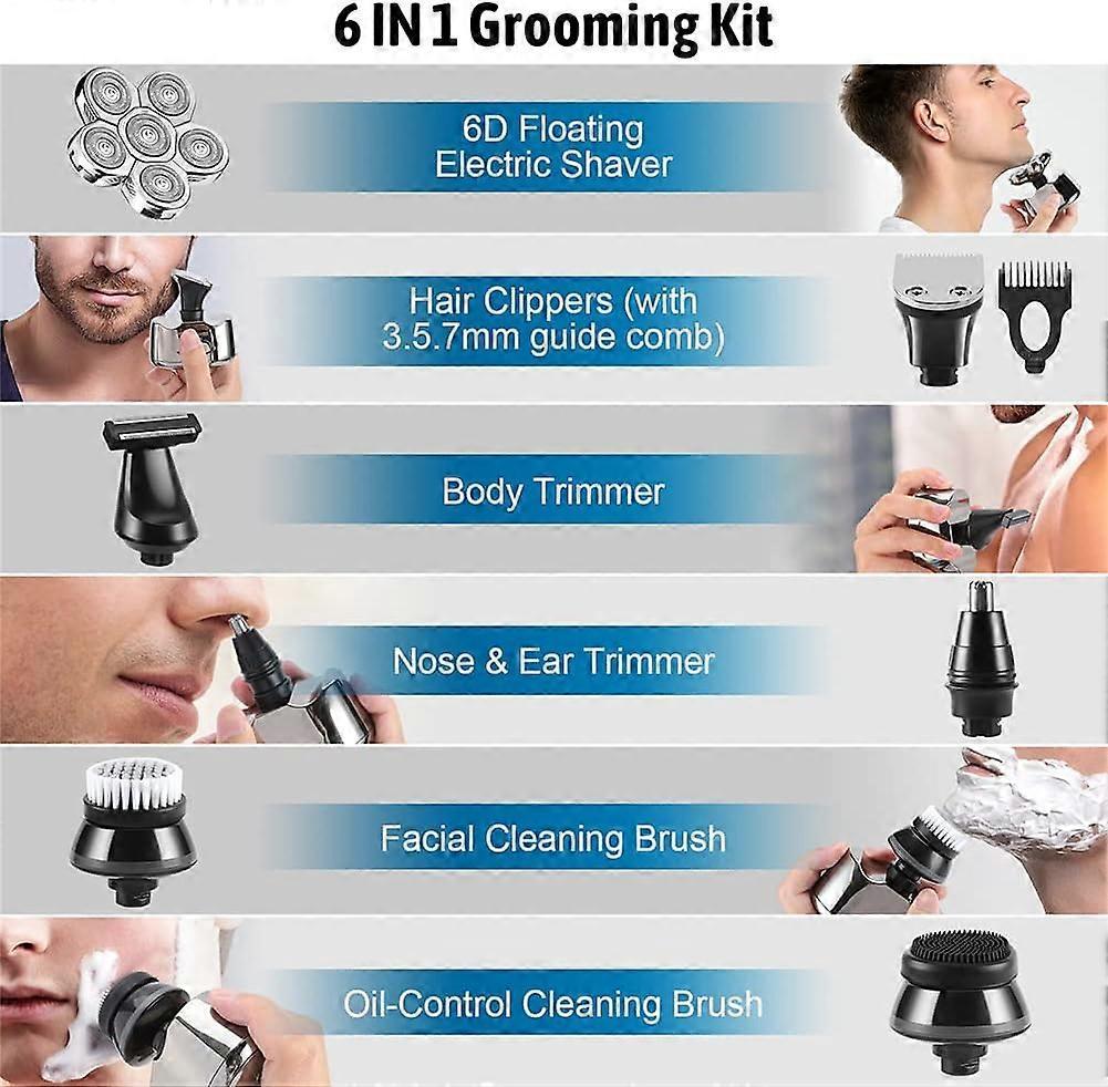 Waterproof USB Bald Head Shaver for Men, Rechargeable Rotary Razor - Image 3
