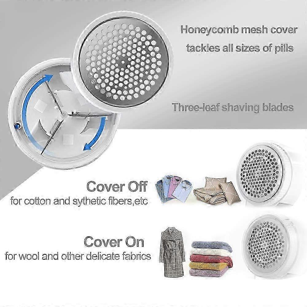 Large Electric Fluff Shaver, White Lint Remover for Clothes - Image 3