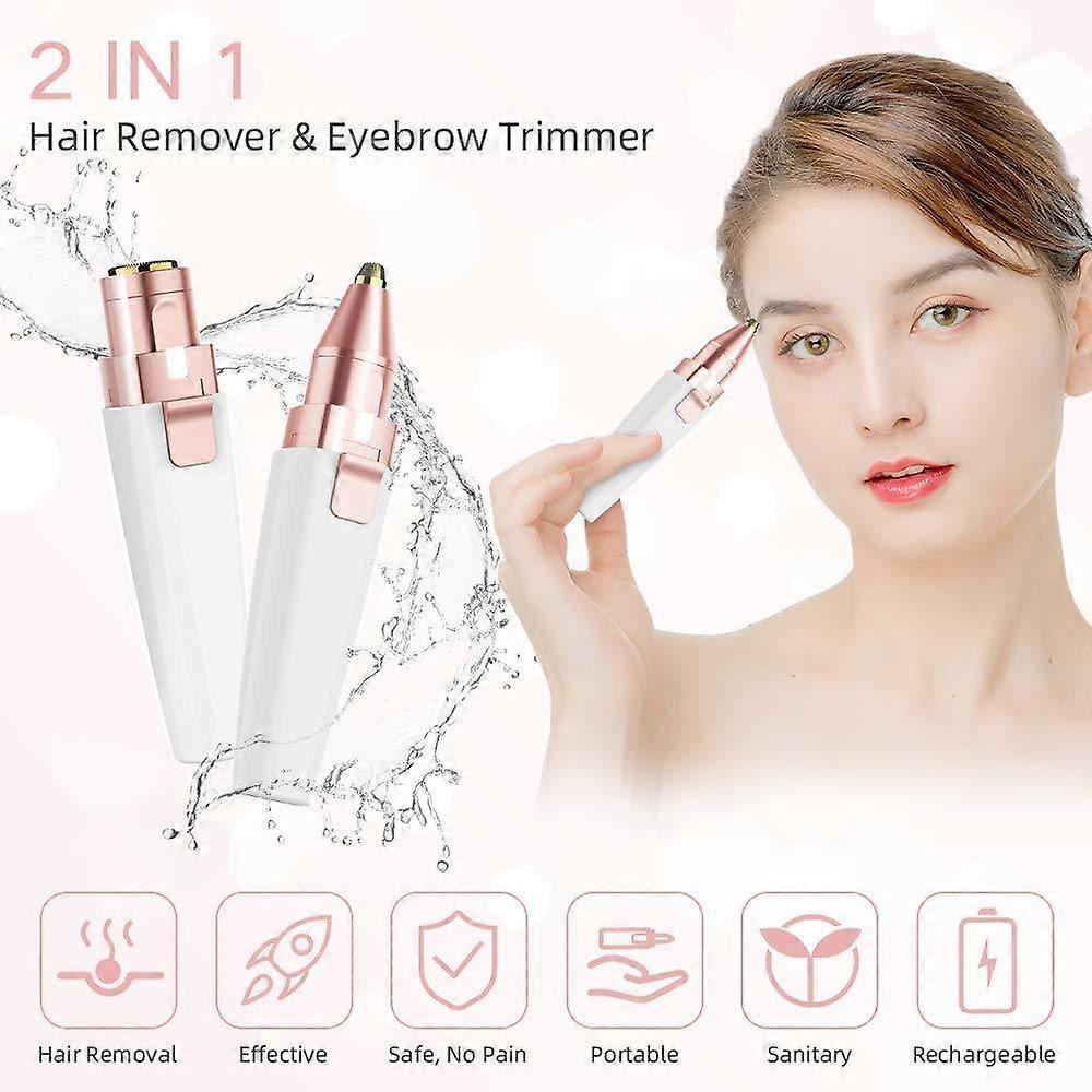 2-in-1 USB Eyebrow Shaver, Electric Facial Trimmer - Image 4
