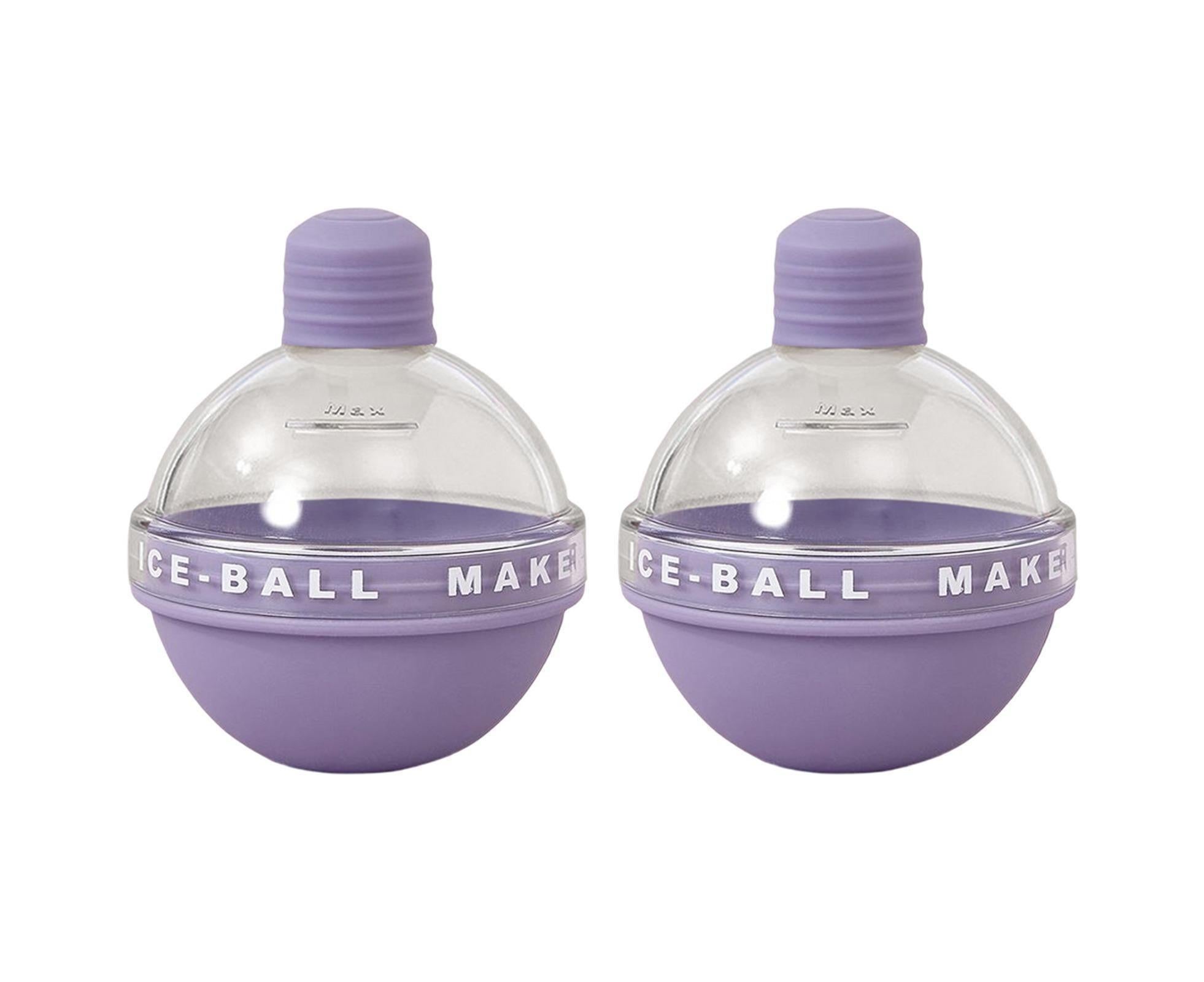 2Pcs Ice Cube Mold Reusable DIY Creative Light Bulb Shape Ice Ball Maker Household Supplies -Purple - Image 1