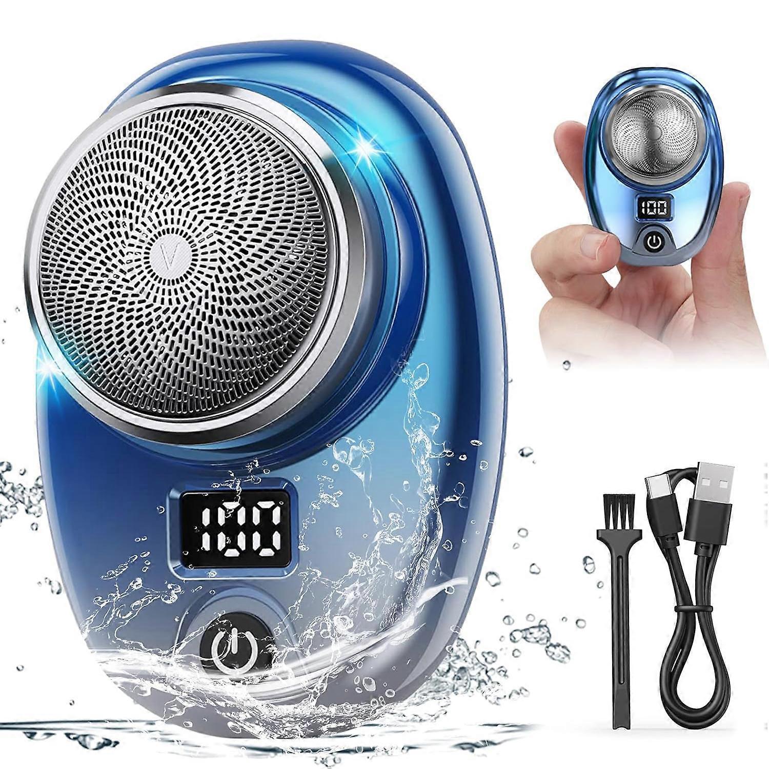 Waterproof USB Mini Beard Shaver, Rechargeable Travel Razor - Image 1