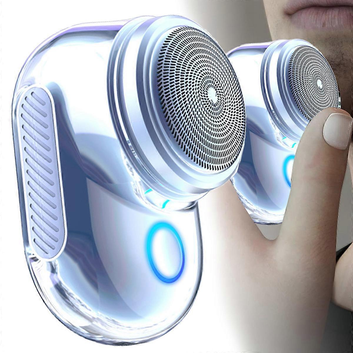 One-Button Mini USB Shaver for Men, Portable Electric Beard Razor - Image 1