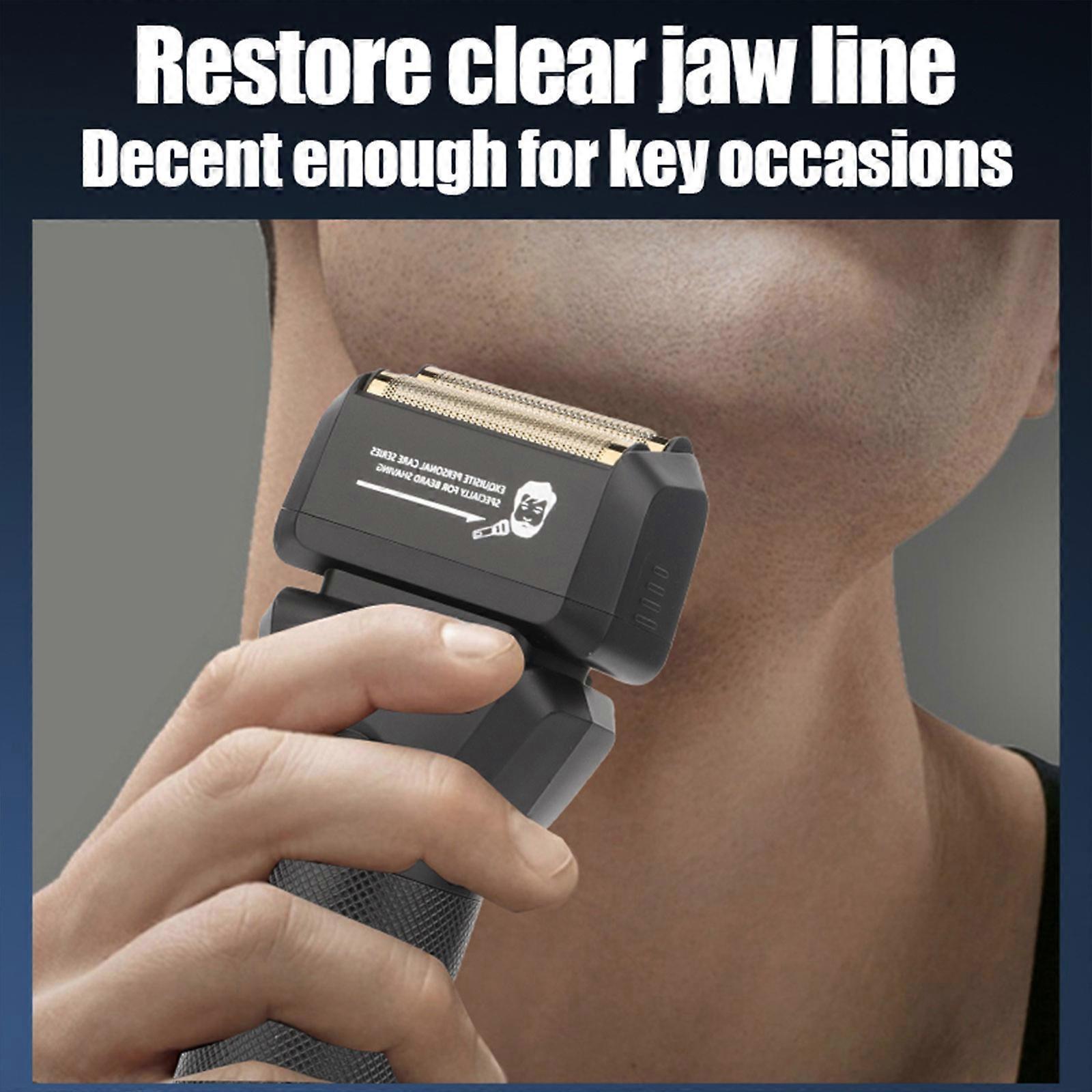 Foil Electric Shaver for Bald Men, Gold Cordless Barber Razor - Image 4