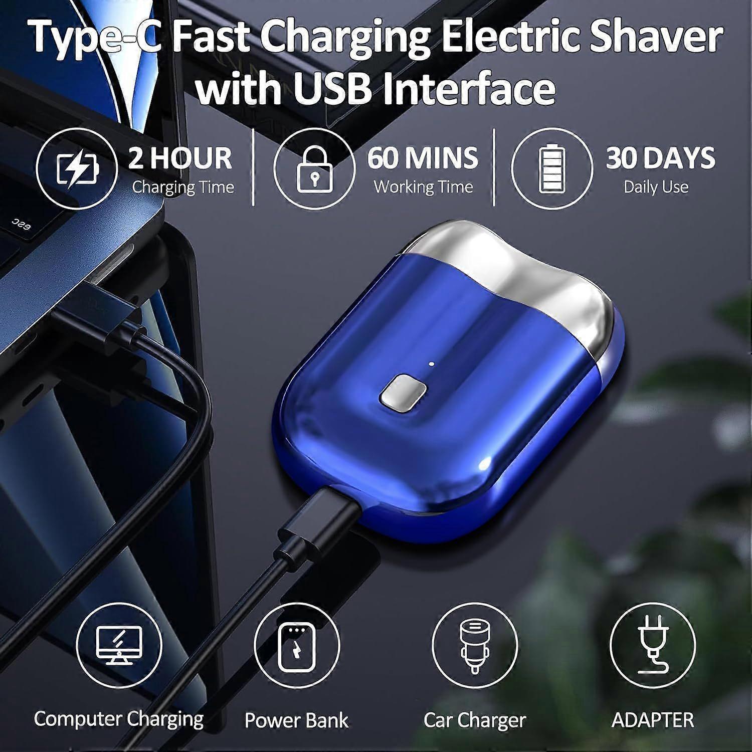 USB Portable Beard Shaver for Men, Mini Cordless Electric Razor - Image 4