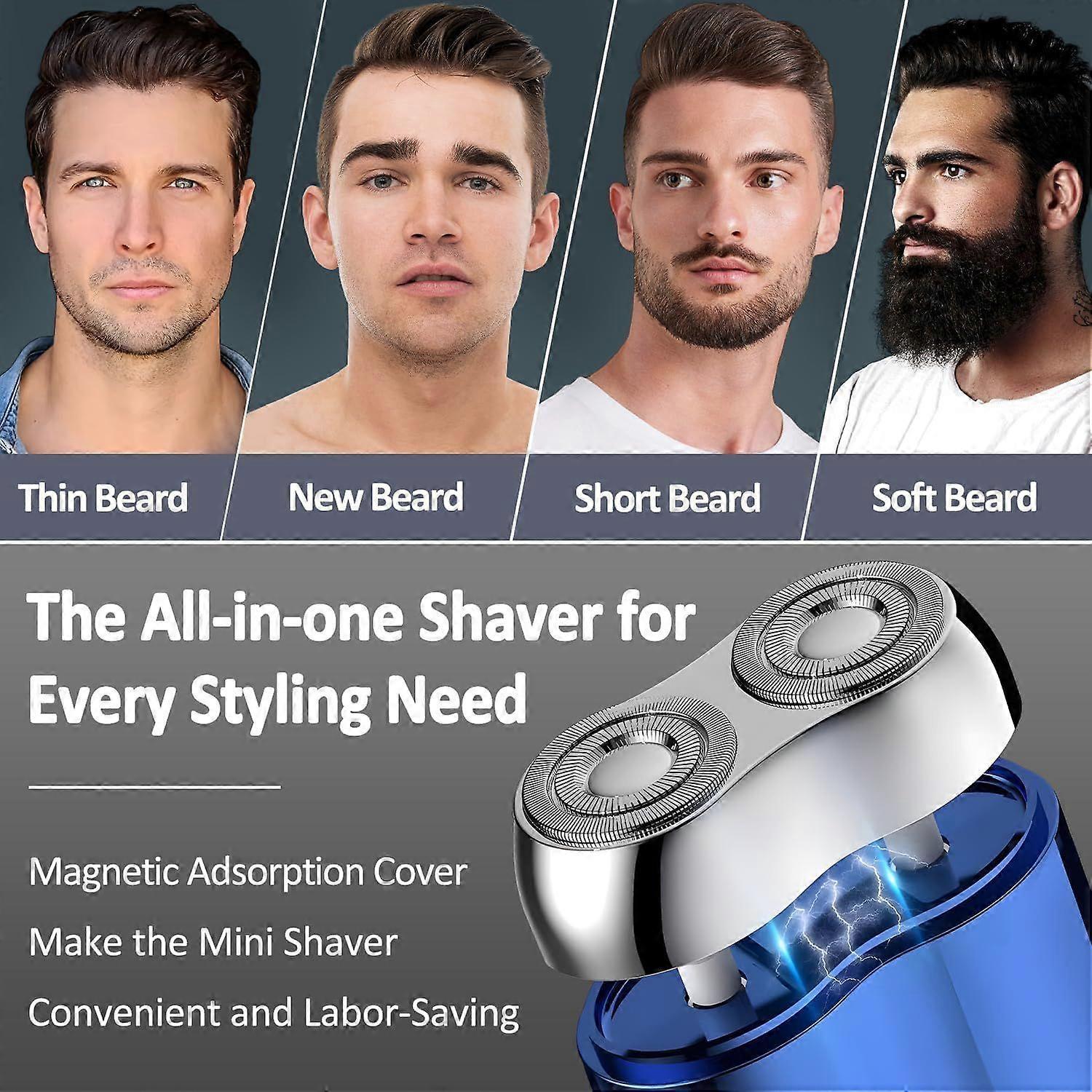 USB Portable Beard Shaver for Men, Mini Cordless Electric Razor - Image 5