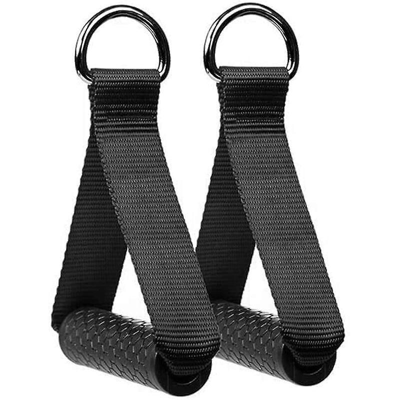 2pcs Rubber Cable Machine Grips, Resistance Band Handle Attachment for Home Gym - Image 1