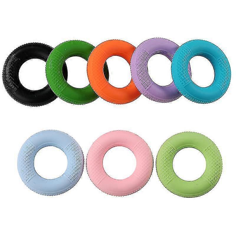 4-Pack Mesh Silicone Grip Circles, Rehab Gym Hand Strength Trainer, 50lb, Blue - Image 3