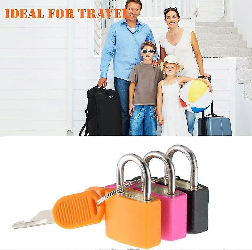 2pcs Mini Luggage Lock with Key - Travel Suitcase Locker Padlock (Black) - Image 5