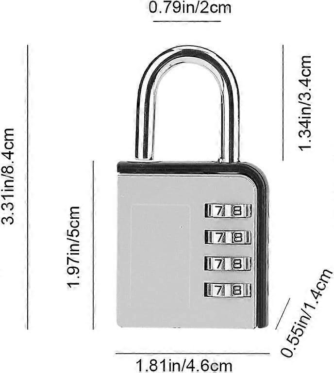 Resettable Combination Padlock - Luggage Travel Suitcase Lock - Image 2