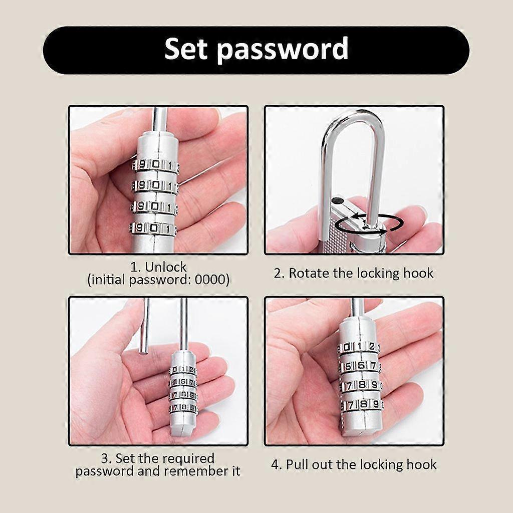 4-Digit Combination Luggage Lock - Suitcase Security Padlock - Image 5