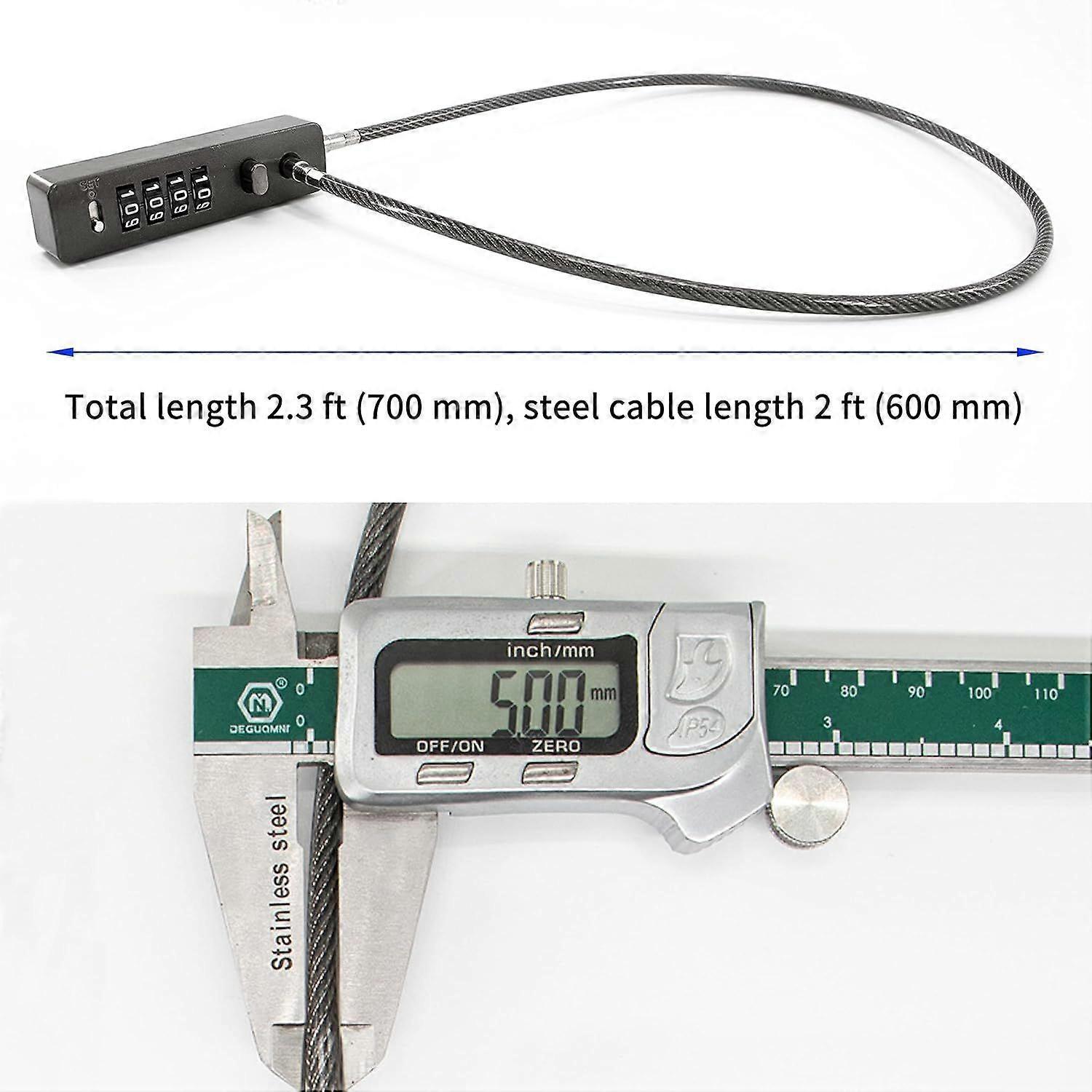 Steel Cable Combo Lock - Weatherproof Travel Luggage Security Lock - Image 4