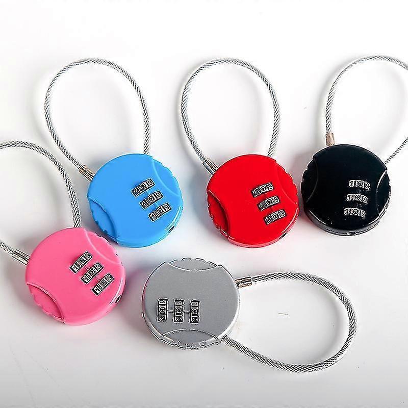 3-Digit Mini Combo Padlock - Resettable Luggage Lock for Travel - Image 2