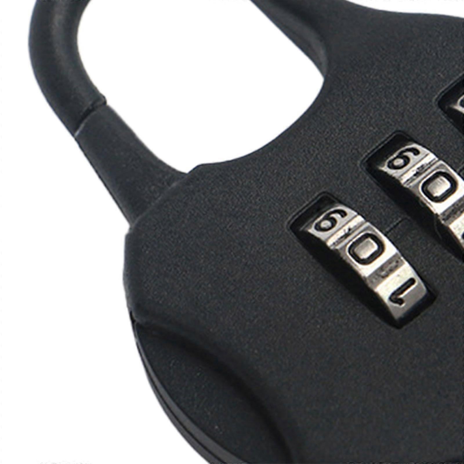 Black 3-Digit Combo Padlock - Drawer & Luggage Lock for Home - Image 3