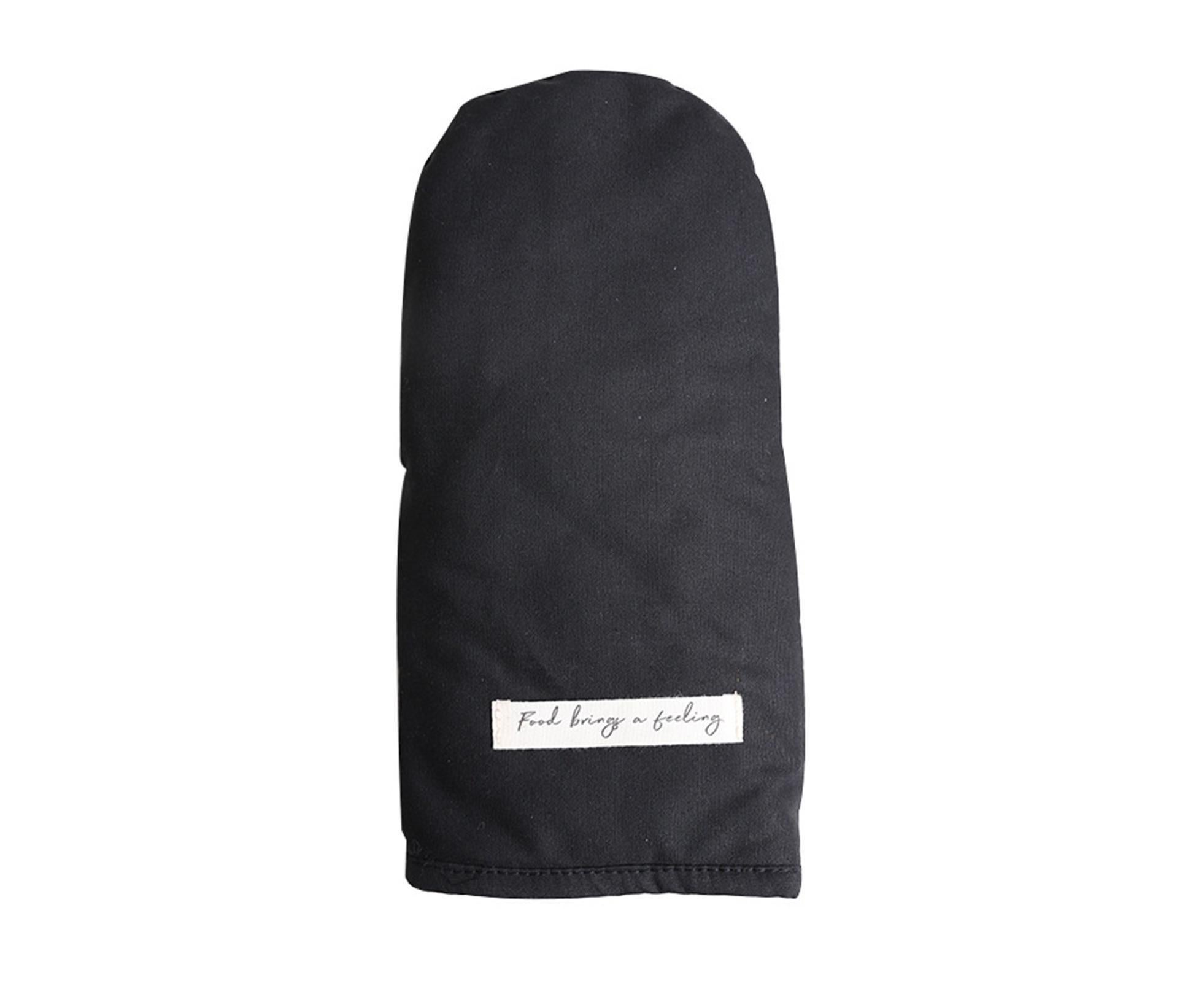 Heat Insulated Glove Cotton Grilling Gloves-Black - Image 1