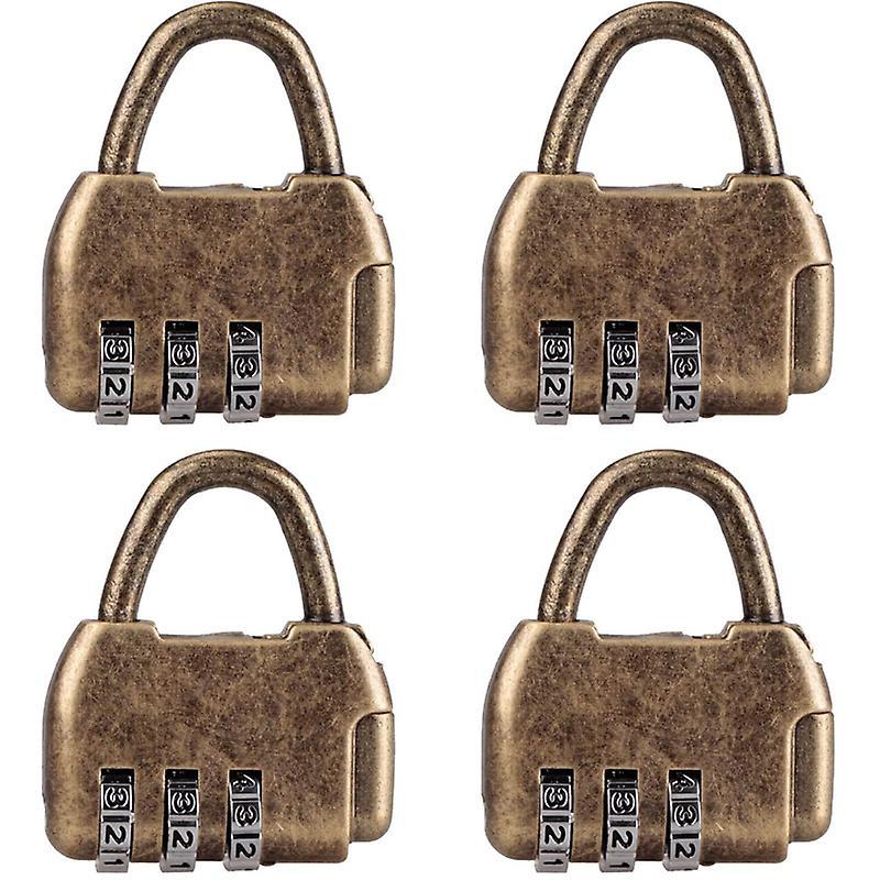 4pcs Vintage Mini Padlock - Diary & Luggage Combo Lock Set - Image 1
