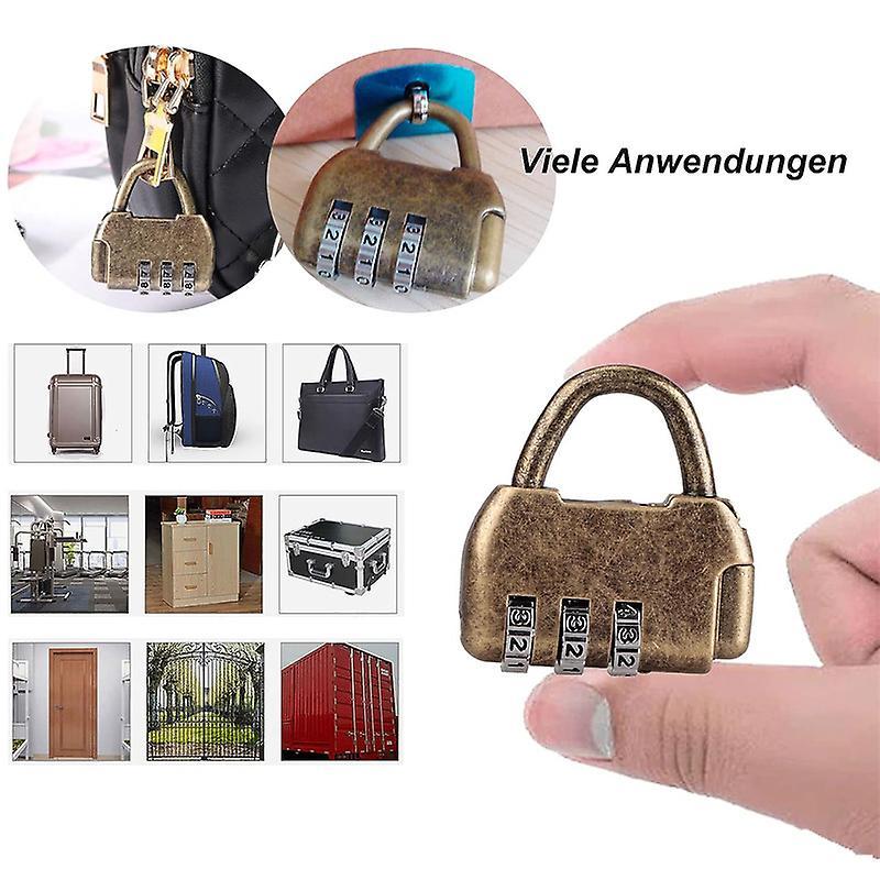 4pcs Vintage Mini Padlock - Diary & Luggage Combo Lock Set - Image 5