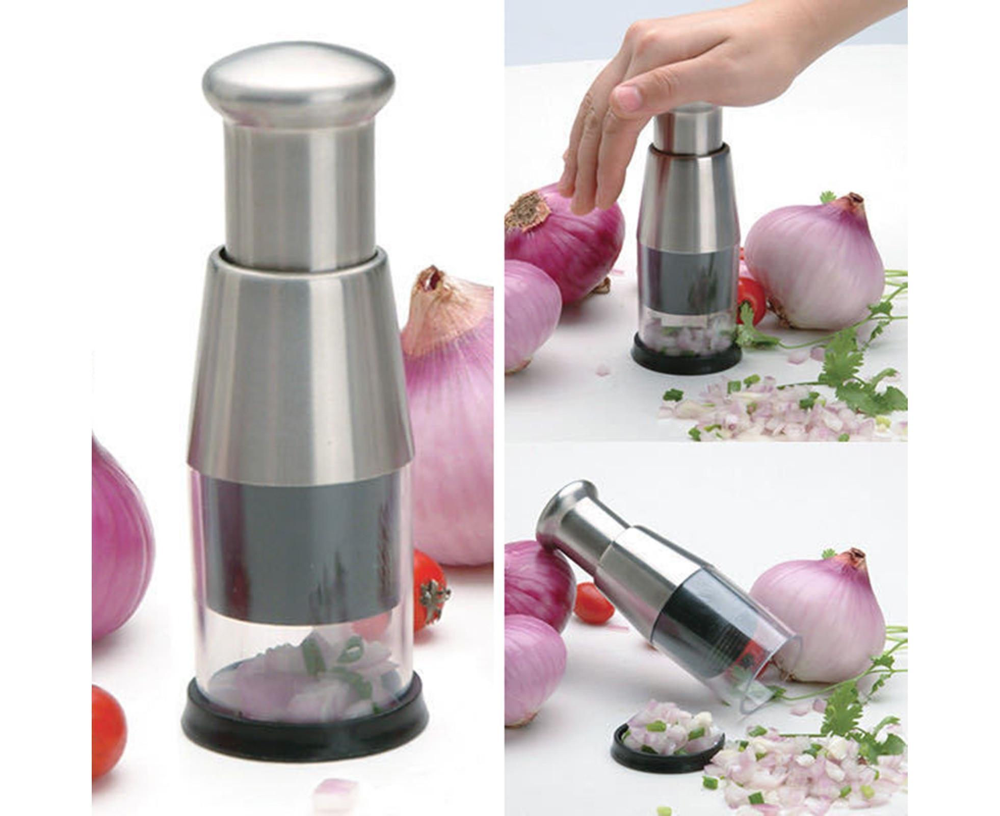 Garlic Crusher Detachable Labor-saving Stainless Steel Sharp Blade Garlic Masher for Home -Black - Image 2