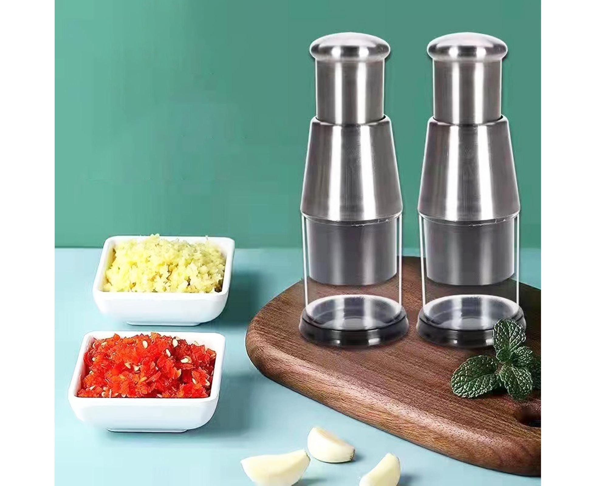 Garlic Crusher Detachable Labor-saving Stainless Steel Sharp Blade Garlic Masher for Home -Black - Image 4