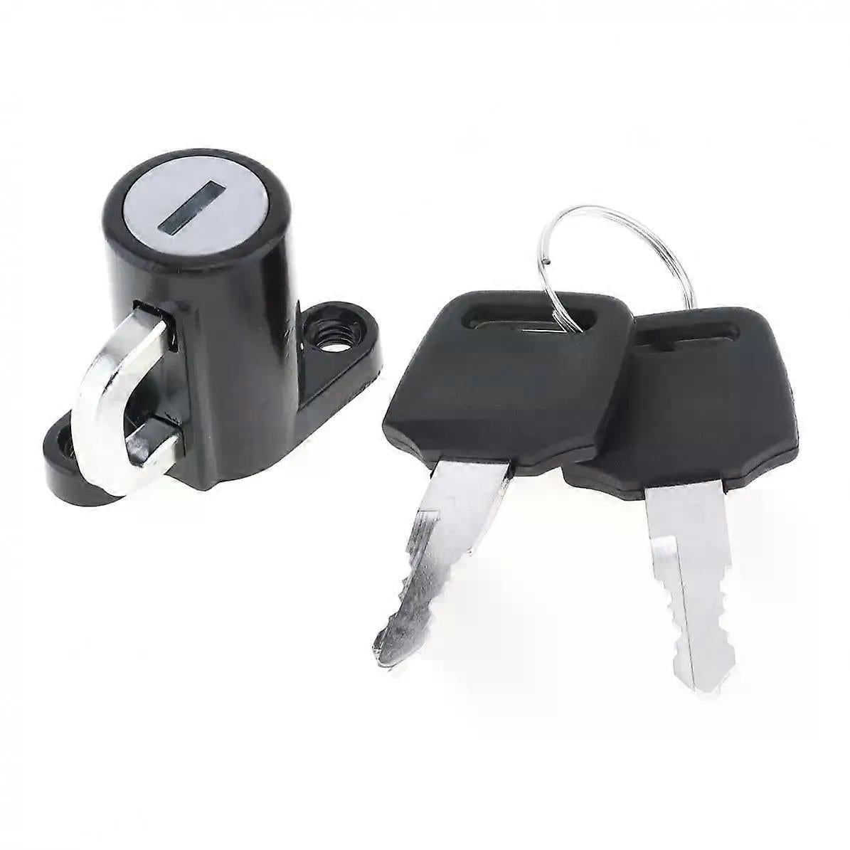 Motorcycle Helmet Lock - Universal Black B-Type with Key - Image 4