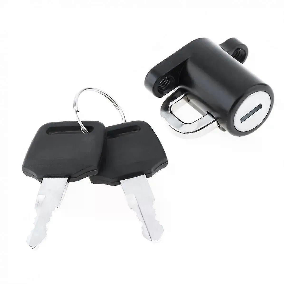 Motorcycle Helmet Lock - Universal Black B-Type with Key - Image 5