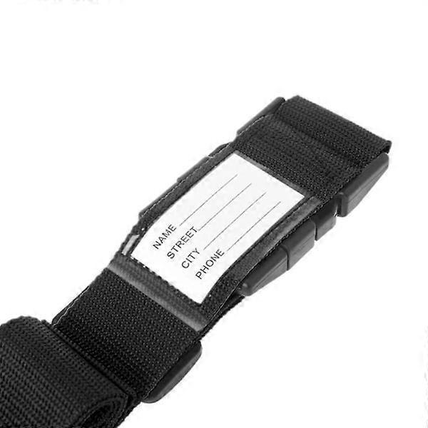 2-Pack Black Luggage Strap with Lock - Adjustable Travel Belt Set - Image 3