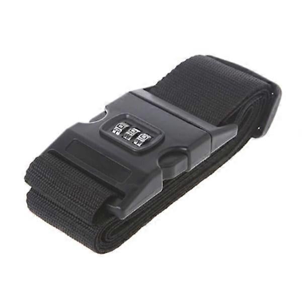 2-Pack Black Luggage Strap with Lock - Adjustable Travel Belt Set - Image 4