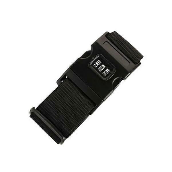 2-Pack Black Luggage Strap with Lock - Adjustable Travel Belt Set - Image 5