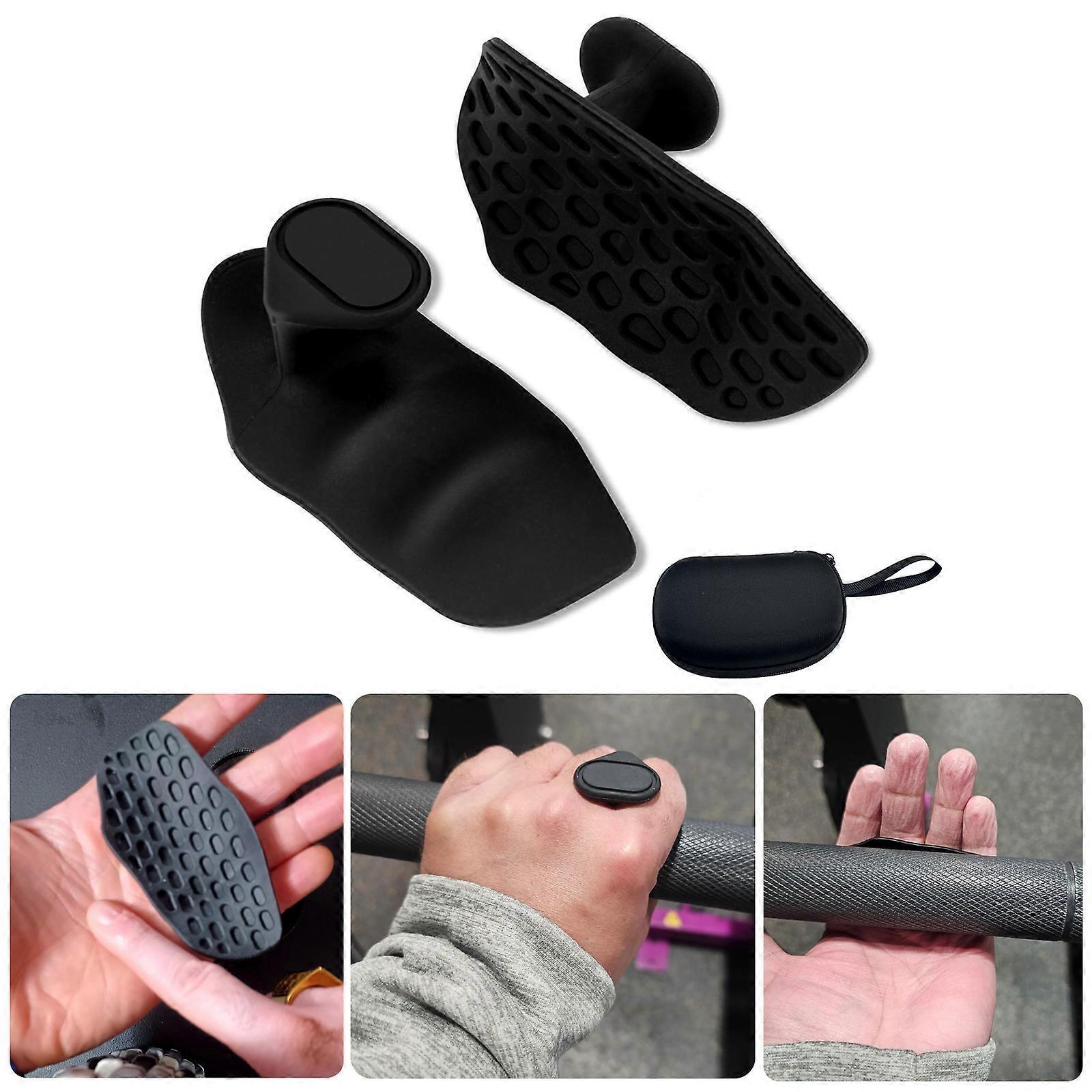 2pcs Flexible Gym Tape Grips with Storage Box for Weightlifting, Grey - Image 2
