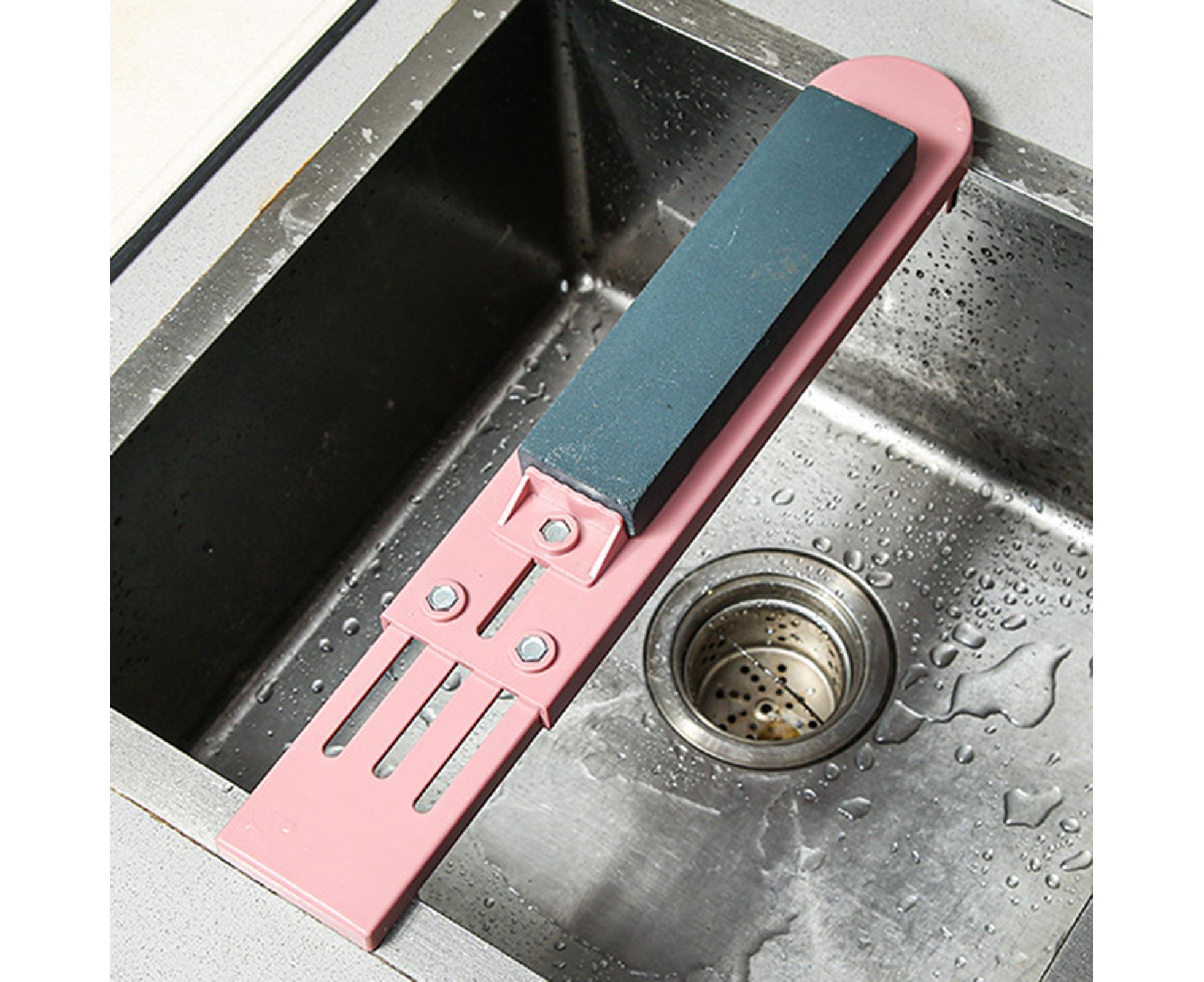 Adjustable Whetstone Holder Retractable Whetstone Rack-Pink - Image 3